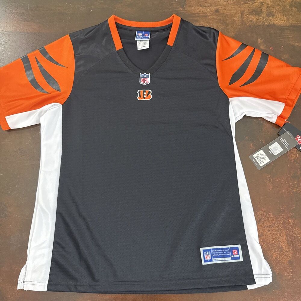 Cincinnati Bengals blank Jersey Shirt Womens Black NFL Football Sportswear fan M